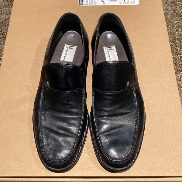 MORESCHI Beautiful Slip On Black Leather Loafers - Picture 3 of 7